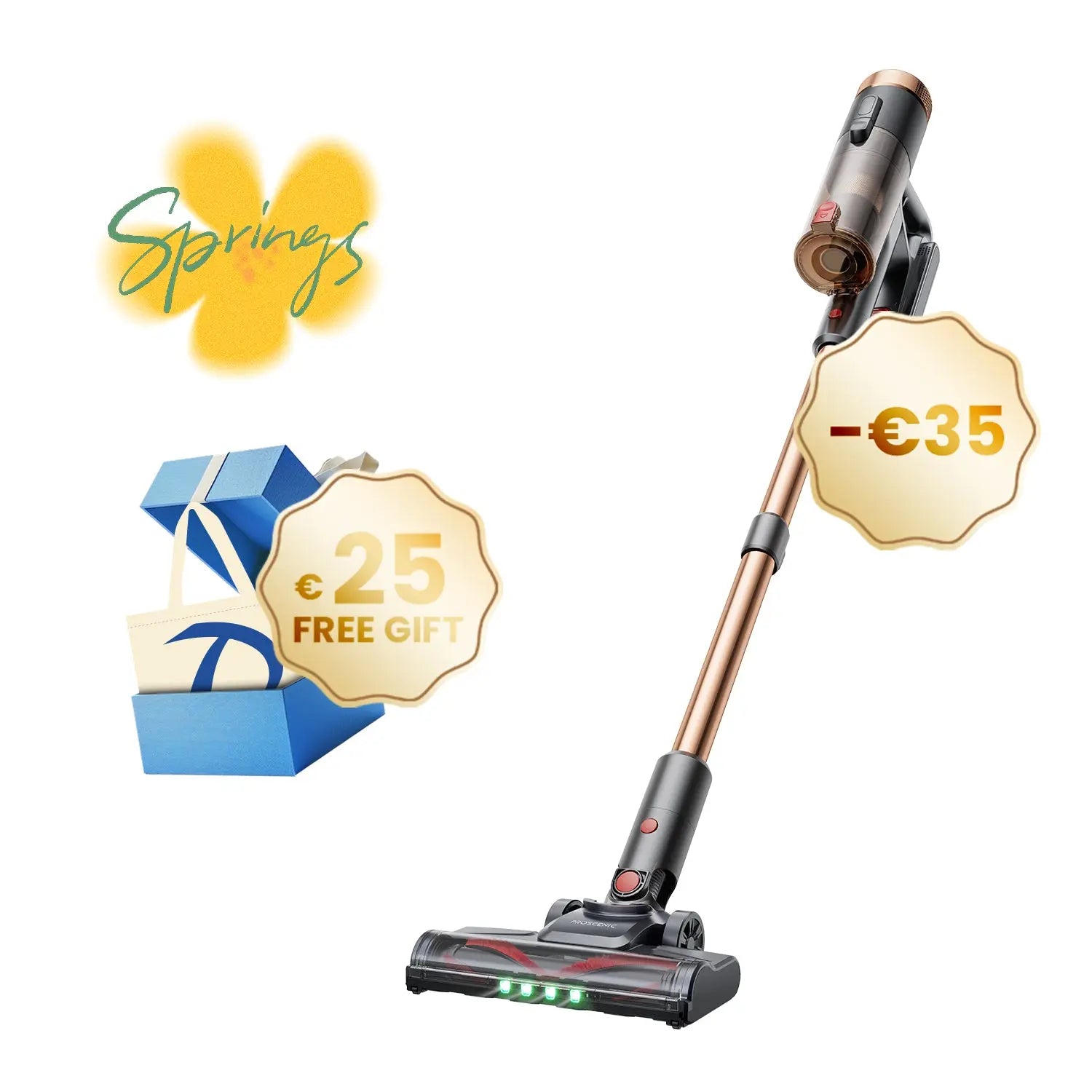 Proscenic P11 Ultra Stick Vacuum | 50kPa Suction & Tangle-Free Brush