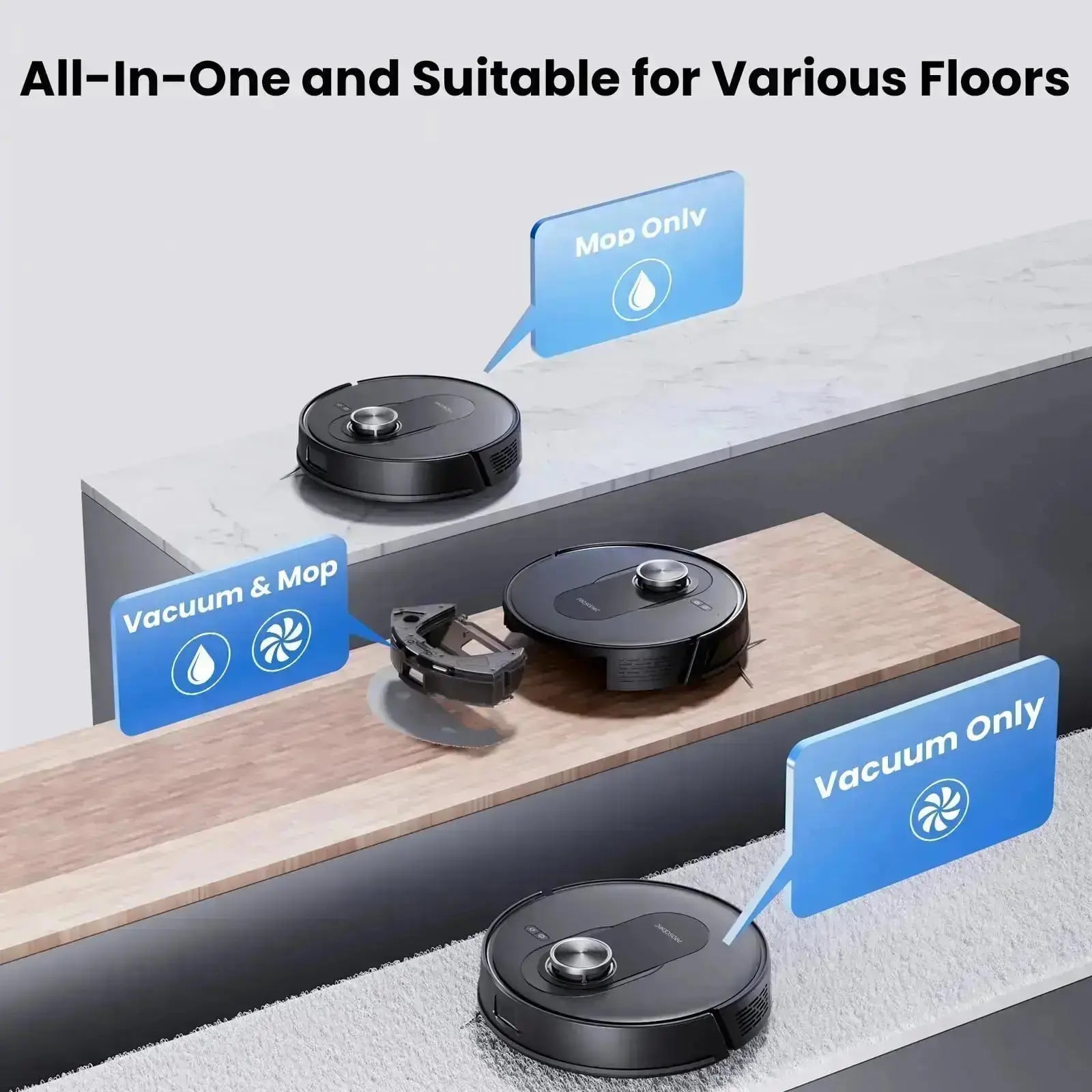 Proscenic Q8 Max+ Robot Vacuum & Mop | LiDAR Navigation