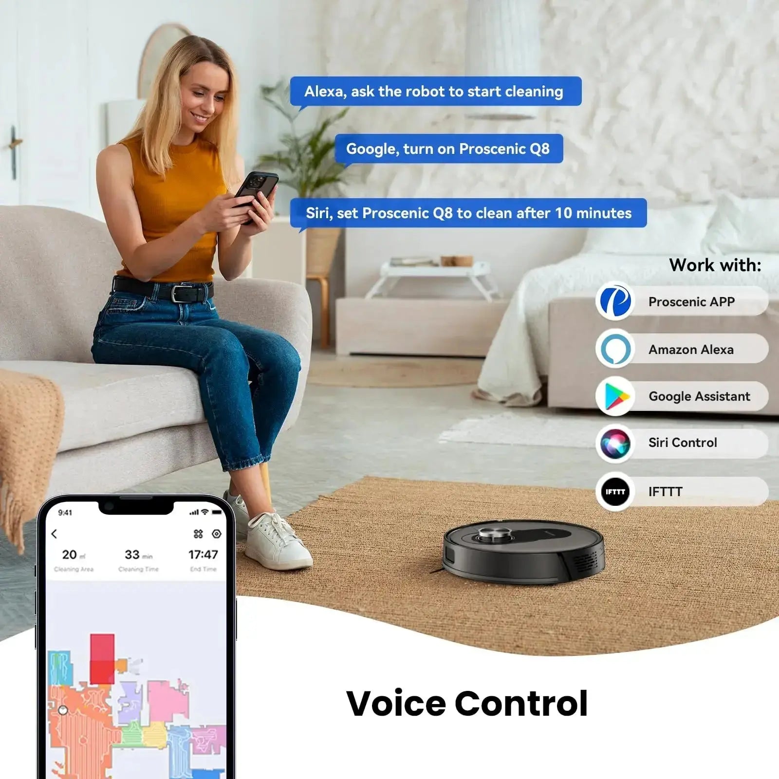 Proscenic Robot Vacuum Q8--Black Friday Deal