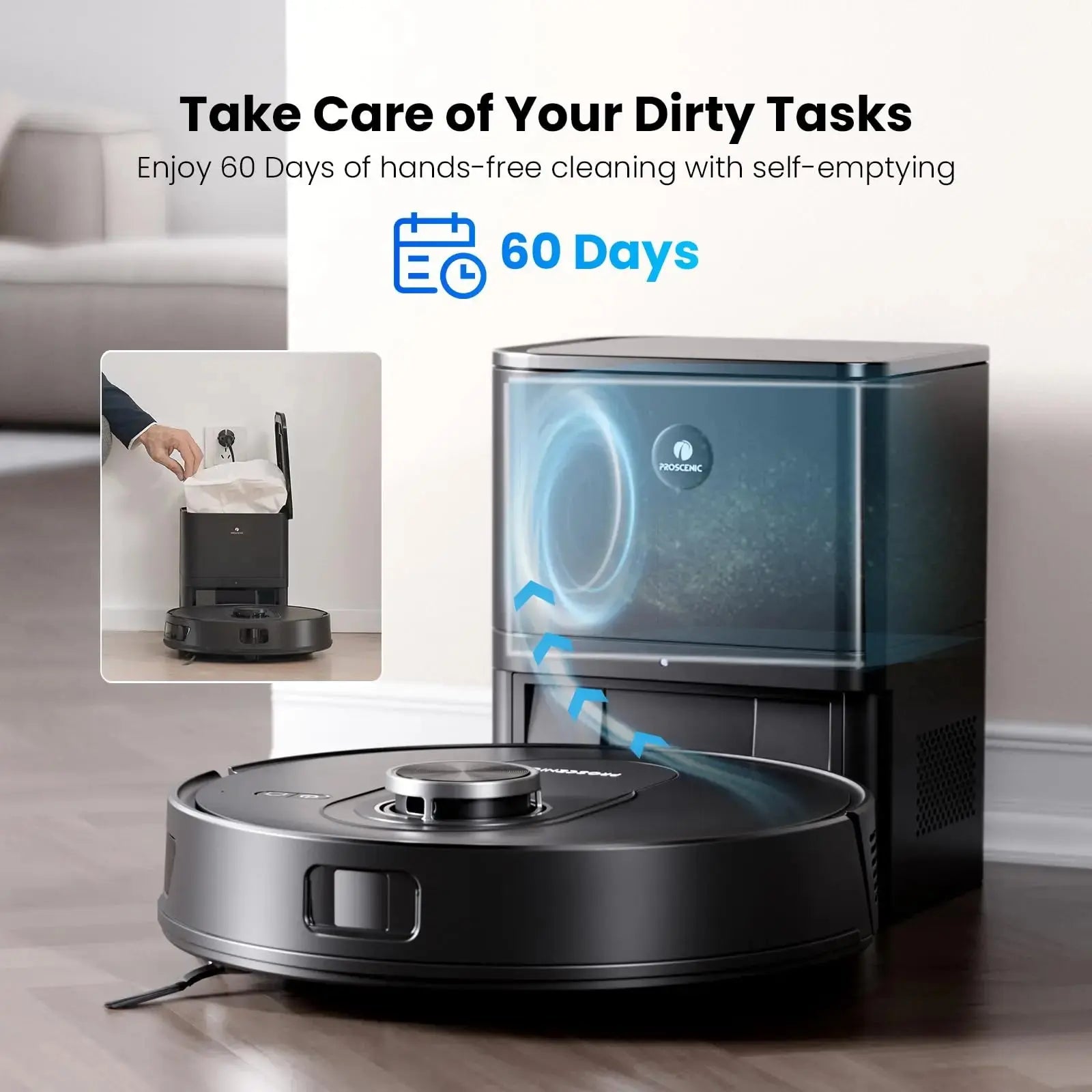 Proscenic Q8 Max Robot Vacuum: 6000Pa Suction & LiDAR | Official