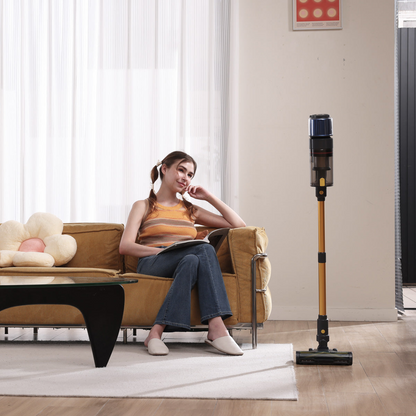 Proscenic P15 cordless vacuum demonstrating self-standing feature