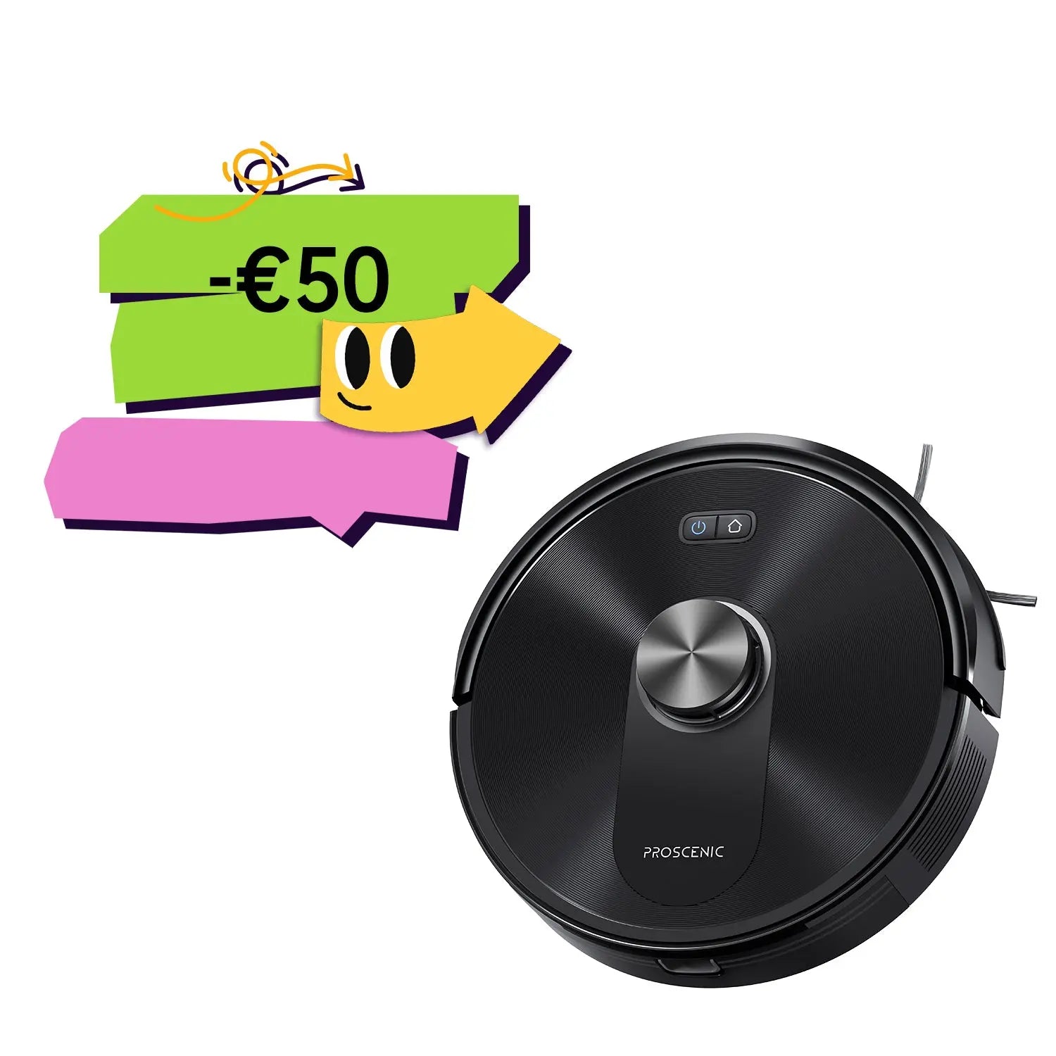Proscenic Q10 Saugroboter | 8000-Pa-Absaugung und LiDAR-Navigation