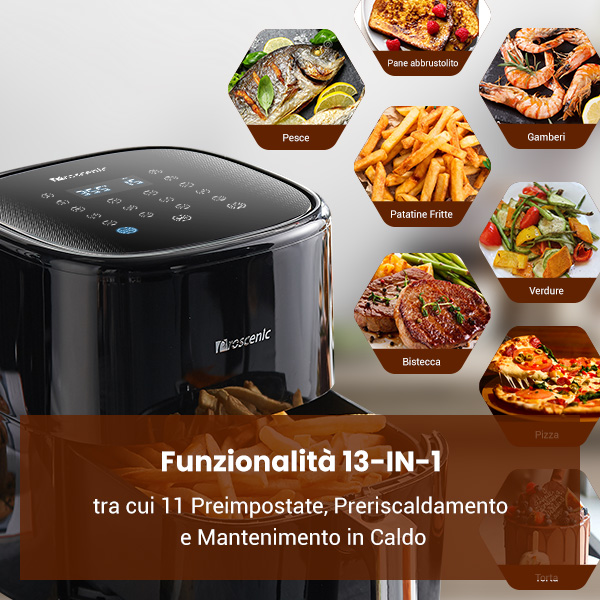 Friggitrice ad aria elettrica Proscenic T22 5L senza olio accessorio da  cucina intelligente forno per friggitrice ad aria intelligente Alexa e  controllo vocale di Google - AliExpress