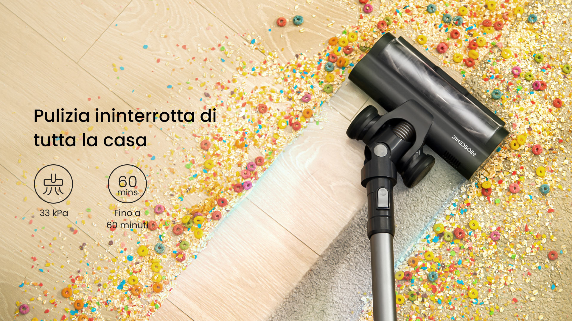 Proscenic P12, Powerful Cordless Vacuum without Tangling