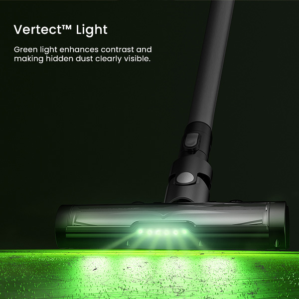 Proscenic P12 Cordless Vacuum Cleaner, Vertect Light, Anti-Tangle Brush,  Stick Vacuum with Touch Display, 33Kpa/120AW Cordless Vacuum, Max 60mins