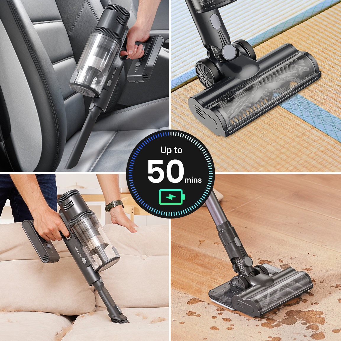 For Proscenic P11 P10 P12 P9 P8 i9 P10pro Cordless Vacuum Cleaner's Dry Wet  Integrated Electric Spray Mop Head With 2 Mops. - AliExpress